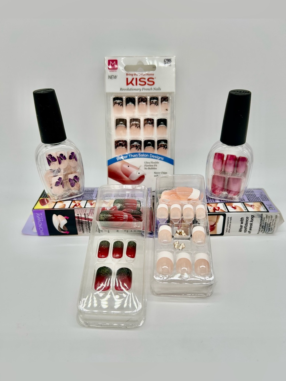 Kiss and imPRESS Assorted Bundle of Press-On Nails Short to Medium NWT